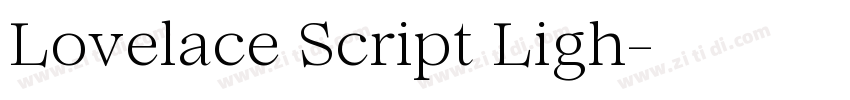 Lovelace Script Ligh字体转换